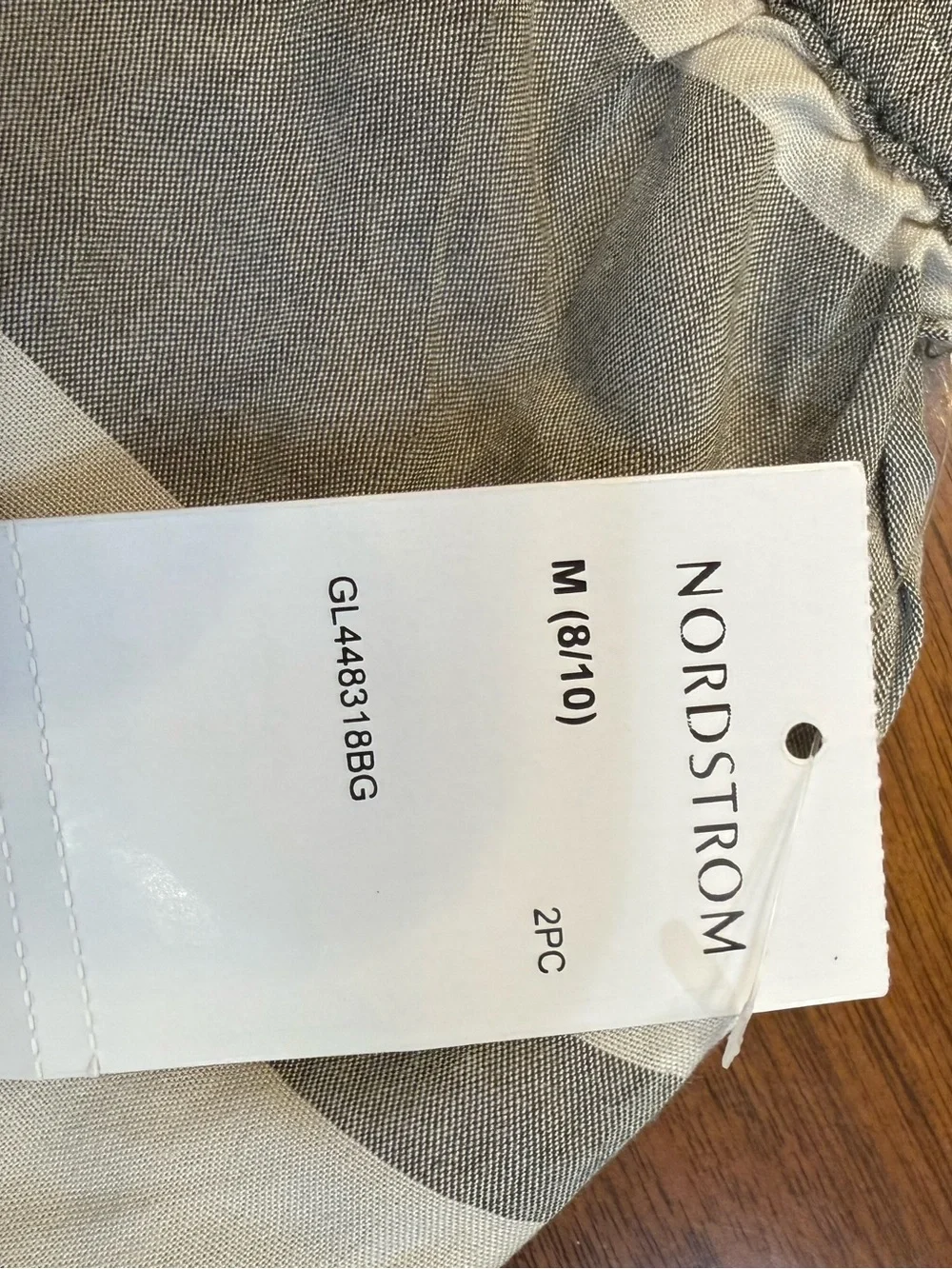 Nordstrom girls  Gray and White Striped Two-Piece skirt set